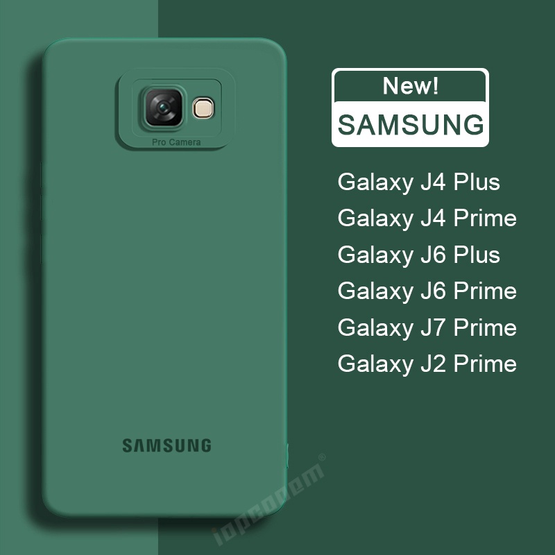เคสซิลิโคนนิ่ม สีพื้น สําหรับ Samsung Galaxy J7 Prime J6 J4 J2 Plus
