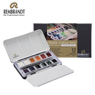 REMBRANDT สีน้ำเค้ก OPAQWH 12สี (RWC SET METAL 12 PANS OPAQ.MIX)