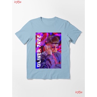 New OLIVER TREE Essential T-Shirt ผู้หญิง ดพิมพ์ลาย ดผ้าเด้ง คอกลม cotton ความนิยม discount Unisex