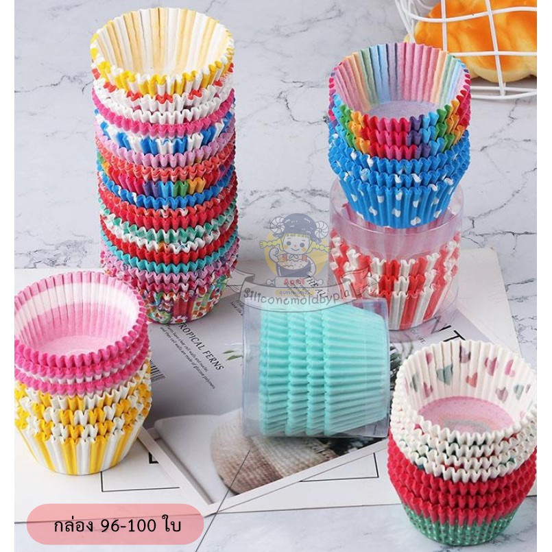 ถ้วยจีบกระดาษ ขนาดก้น 5cm เบอร์ 3219 สุ่มลาย