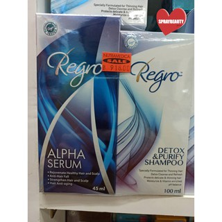 Regro ALPHA SERUM. 45ml ฟรี แชมพูดีท๊อก (🔥ถูกตาแตกแม่🔥)