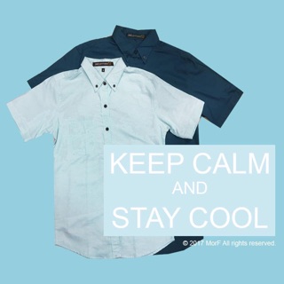 Oxford Short Sleeve Shirt เสื้อเชิ้ต แขนสั้น คอปก โทนฟ้า