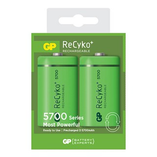 ถ่านชาร์จ GP Recyko ขนาด D 5700 mAh จำนวน 2 ก้อน รุ่นเก็บไฟ