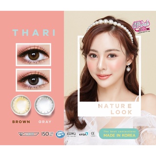 Bigeye Thari / Freeday Gray, Brown บิ๊กอาย คอนแทคเลนส์ ทาริ / ฟรีเดย์ สีเทา, น้ำตาล Dia:14.2mm ขนาดพอดีตา สายตาปกติ