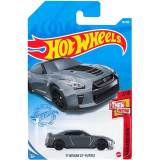 รถเหล็ก HOTWHEELS ของแท้ 17 Nissan GT-R (R35) (Gray)