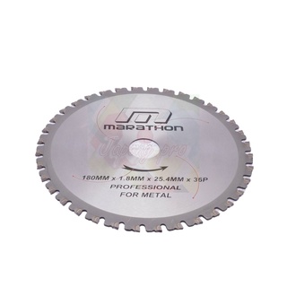MARATHON METAL ใบเลื่อยตัดเหล็ก 7” ใบตัดเหล็ก7”  ใบวงเดือน ใบตัดเหล็ก 7 นิ้ว  ใบตัดเหล็ก 7” (180 MM) X 36P M312-1030