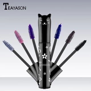 Teayason มาสคาร่าไฟเบอร์ 4D กันน้ํา ติดทนนาน สีขาว สีเขียว สีแดง สีฟ้า ม่วง