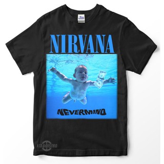 เสื้อยืด ลาย NIRVANA NIRVANA nevermind สีส้ม สีดํา พรีเมี่ยม