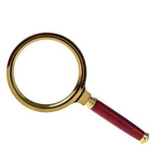 แว่นขยาย Diameter 3X Magnifying Glass Wooden Handle Magnifier for Clearly Reading Size 80MM