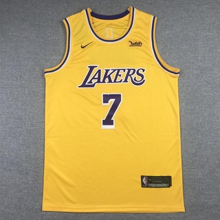 เสื้อกีฬา NBA Los Angeles Lakers Jersey Antonia No. เสื้อยืดคอกลม 7 สีม่วง สีเหลือง สีดํา FNlicl87KMhgka40