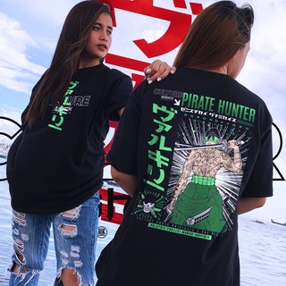 เสื้อเด็กหญิง - วัฒนธรรมช็อก®พรีเมี่ยม x หนึ่งชิ้น Roronoa Zoro Unisex สีดํากราฟิกขนาดใหญ่แฟชั่นเสื