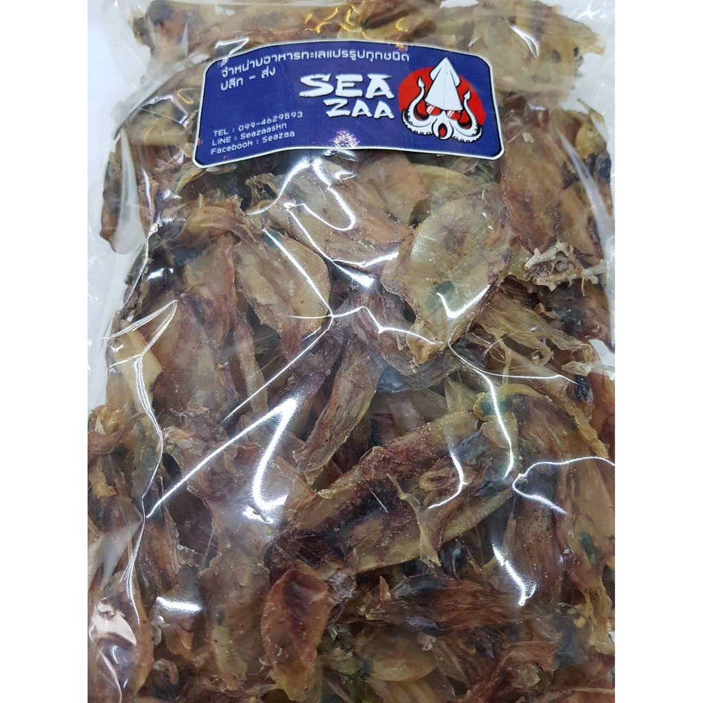 หมึกเล็กกะตอย หมึกเล็กสวย หมีกแห้ง ไม่เจาะตา (250 กรัม และ 500 กรัม) - Seazaa