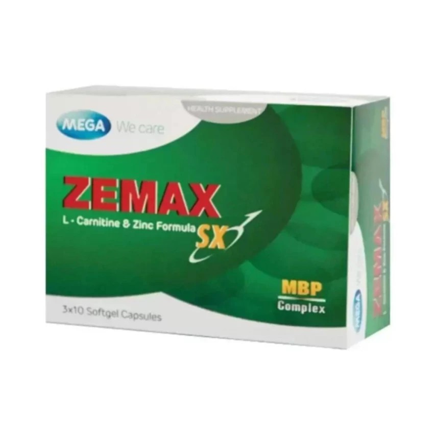 Mega We Care Zemax SX 30 capsules (ZMA)เสริมฮอร์โมนสุขภาพเพศชายและกล้ามเนื้อ