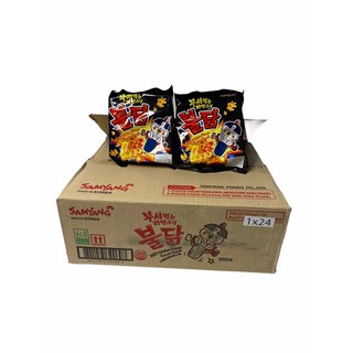 SAMYANG Hot Chicken Flavor Ramen Snack 90g ขนมอบกรอบ 1ลัง/บรรจุ 24 ซอง ราคาส่ง ยกลัง สินค้าพร้อมส่ง!!