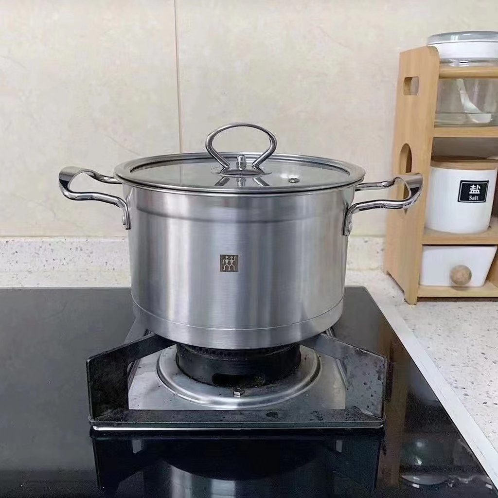 Zwilling Soup Pot 304 Non-Stick Stainless Steel Pot Stew Pot, Small Hot Pot 20cm