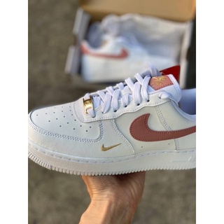 รองเท้า NIKE AIR Force 1 White pink gold แท้ 100%