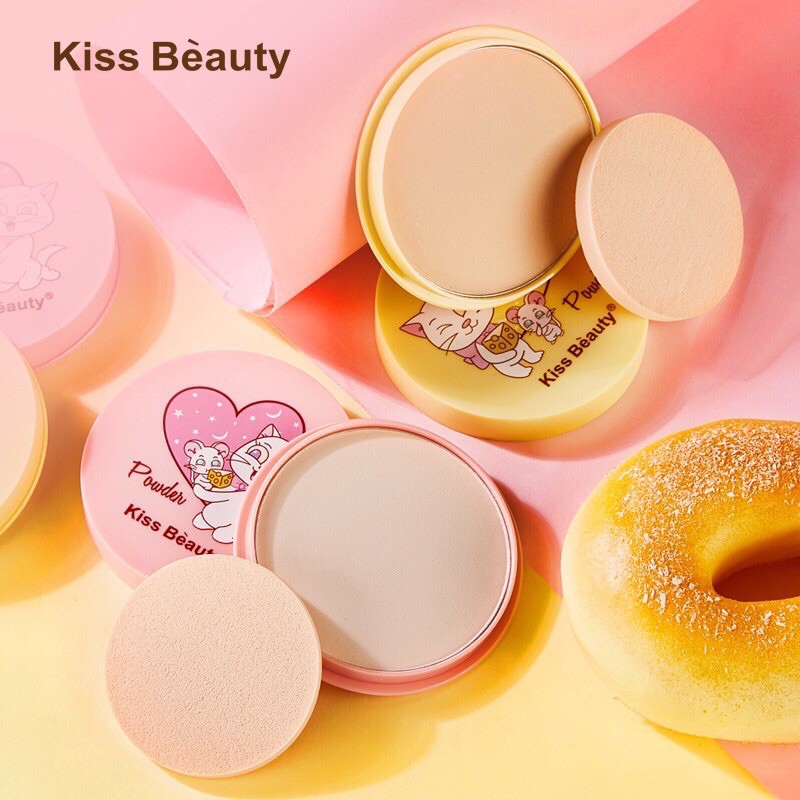 (ใช้โค้ด INCM8L3 ลด 50% สูงสุด 50 บาท) พร้อมส่ง!!! แป้งพัฟน้องแมวเหมียว แป้งพัฟชีส KISS BEAUTY POWDER
