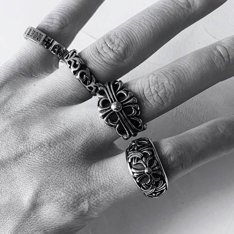 Chrome Hearts Cross Ring Men's Retro Forever Couple Couple Rings Little