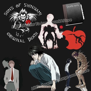 แผ่นสติกเกอร์ไวนิล ลาย Death Note Kira Yagami ซักล้างได้ สําหรับตกแต่งเสื้อยืด DIY