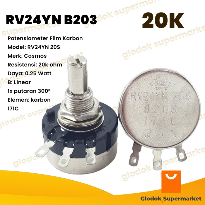 Cosmos RV24 20K RV24YN 20S B203 โพเทนชิโอมิเตอร์