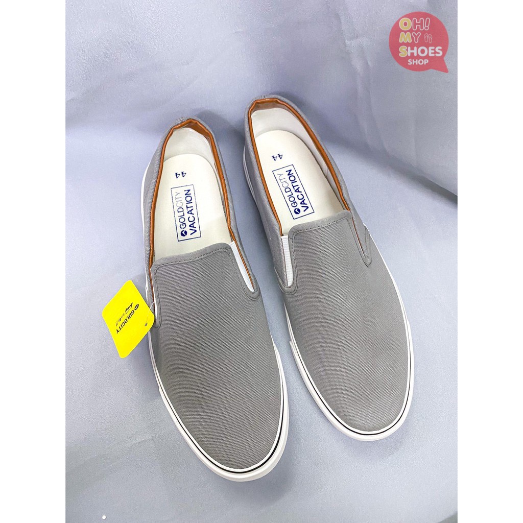 พร้อมส่งจากไทยราคาโรงงาน!! รองเท้าผ้าใบ Gold city รุ่นNS011 โกลซิตี้รองเท้าผ้าใบสวม Slip-on ทรงสลิปออน(พร้อมกล่อง)