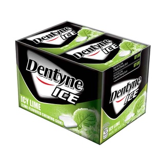 เดนทีน ไอซ์ ไอซี ไลม์ รสมะนาว บรรจุ 8เม็ด ยกแพ็ค 20แผง หมากฝรั่งไม่มีน้ำตาล DENTYNE GUM ICE ICY LIME SUGAR FREE