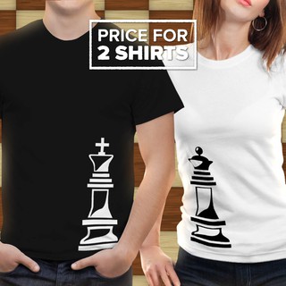 King and Queen of Chess (Version 2) - Not so Cheesy Couple Shirt