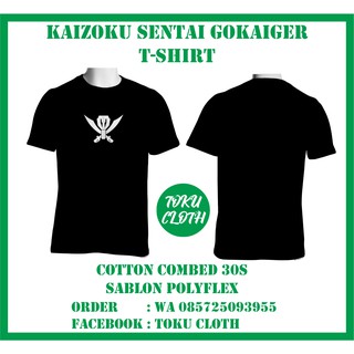 เสื้อยืดลำลอง พิมพ์ลาย Kaizoku Sen GokaigerSize S-5XL