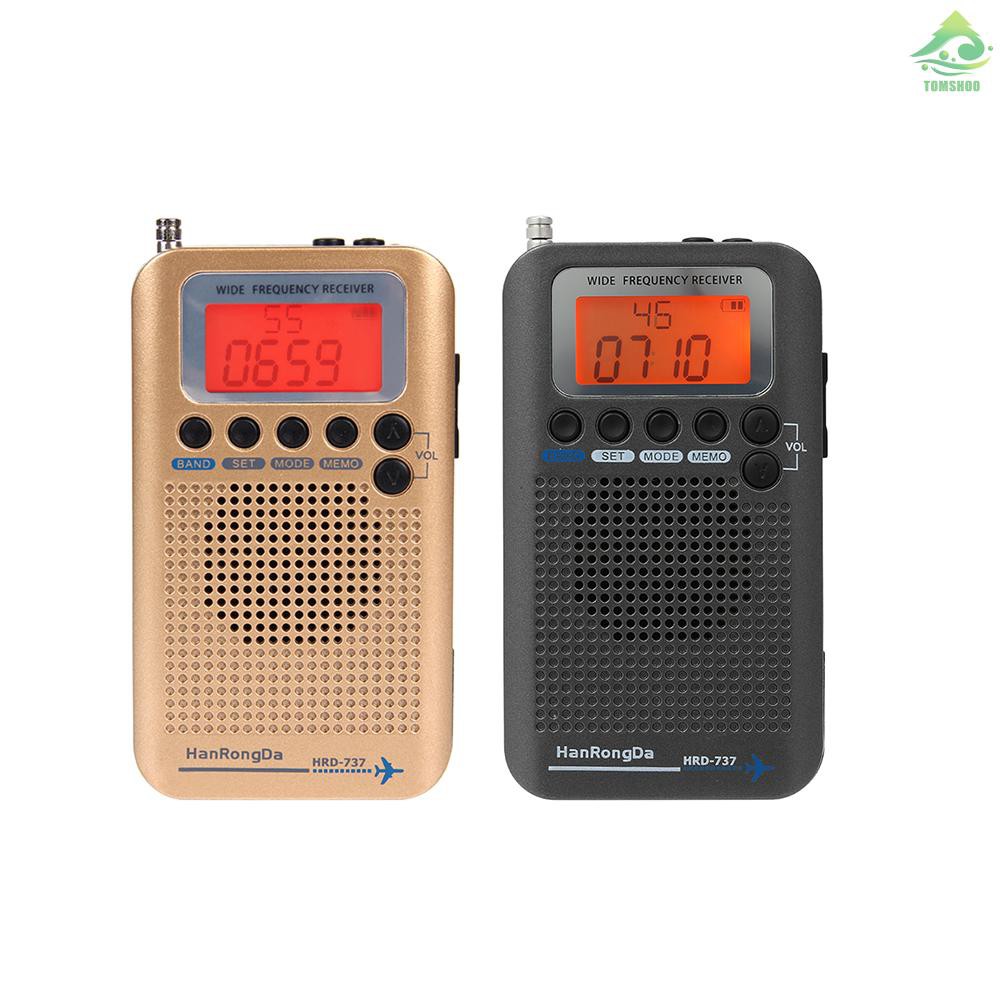 HanRongDa HRD-737 Portable Full Band Radio Aircraft Band Receiver FM/AM ...