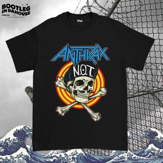 เสื้อยืดผ้าฝ้าย เสื้อยืด พิมพ์ลายวง Anthrax N.O.T - Anthrax