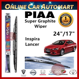 ใบปัดน้ําฝน PIAA Super Graphite 24 นิ้ว / 17 นิ้ว Proton Inspira / Mitsubishi Lancer