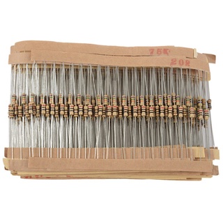 860pcs 1 ohm-1M ohm 1/4W Carbon Film Resistors Assortment Kit 43 Values