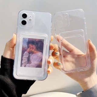 เคสมือถือสีใส ใส่บัตรได้ สำหรับ realme 9i A76 realme c53 c3 5 5i c30 c30s c12 c15 c25 c35 redmi 12 note11 note11s 10c