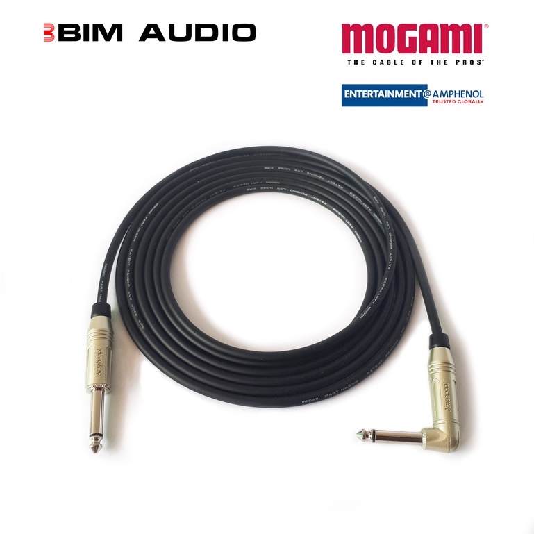 MOGAMI 2319 สายเครื่องมือกีตาร์พร้อม AMPHENOL TS to TS L