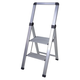 LADDER WITH BAR A-FRAME MATALL 2-STEP บันไดอะลูมิเนียมพร้อมมือจับ  2 ขั้น บันไดสเต็ป บันได เครื่องมือช่างและฮาร์ดแวร์ LA