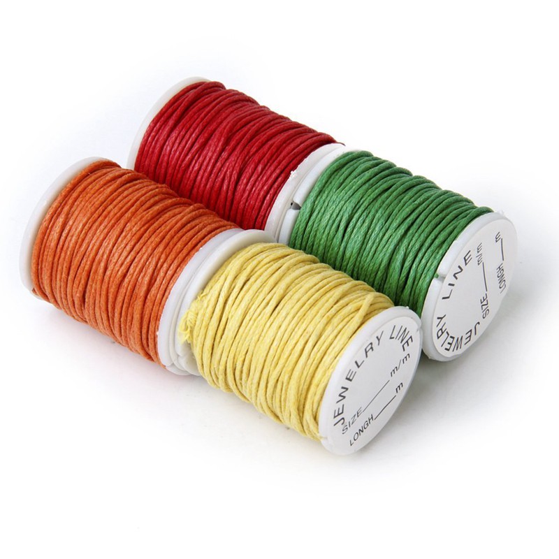 10 Rolls Color Mixed Cord Cotton Wax String 1mm wire for Pearl ...