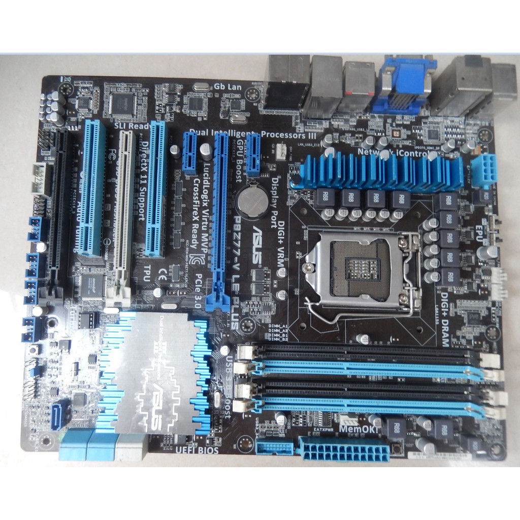 Used Asus P8z77 V Le Plus Motherboard Lga 1155 Z77 Overclocking Hdmi Dvi Vga Dp Atx Native Usb3 0 Sata3 Supports I7 I5 I3 ลดเหล อ 2 480