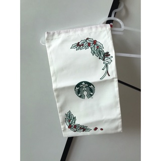 ถุงผ้าหูรูด Starbucks 19x35cm