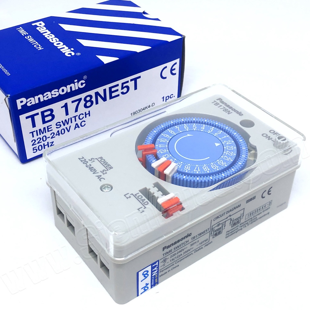 ไทม์เมอร์ Timer switch ยี่ห้อ Panasonic TB-178NE5T นาฬิกาอัตโนมัติ TIMER นาฬิกาตั้งเวลา 24 ชม.TB-178