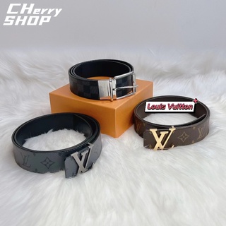 Hot🔥หลุยส์วิตตอง 🍒Louis Vuitton Mens Belt PONT NEUF 35mm&amp; LV INITIALES 40mm เข็มขัดผู้ชาย