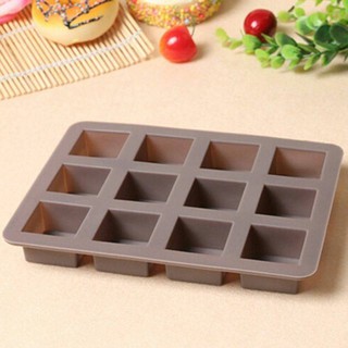 Rectangular silicone mold พิมพ์ซิลิโคน ทำขนม โมล์สบู่ ลายสี่เหลี่ยมจัตุรัส