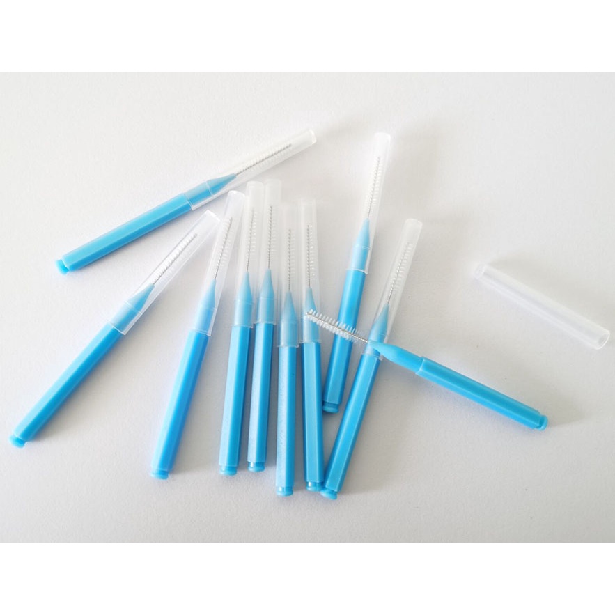 แปรงซอกฟัน 10 ชุด แปรงซอกฟัน ไม้จิ้มฟัน แท่งไหมขัดฟัน และแปรงดูแลจัดฟัน 7 สี - รูปที่ 6