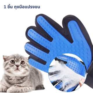 Pets Shop ถุงมือยาง ระบายอากาศ ปรับได้ สําหรับสัตว์เลี้ยง สุนัข แมว สีฟ้า