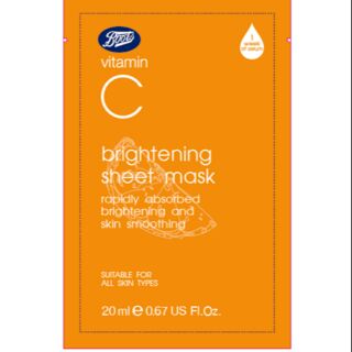 Boots brightening serum sheet mask กระจ่างใส 1แผ่น