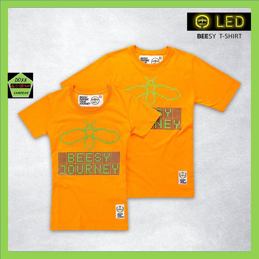 beesy เสื้อคอกลม ชาย หญิง รุ่น LED สีเหลือง