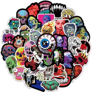 50/25/10PCS Horror Skull Zombie Stickers Skateboard Fridge Guitar Laptop Motorcycle Travel Cool Graffiti Decal Sticker