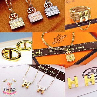 🌈H2~llอlมส H ~ ต่างหู สร้อยคอ สร้อยข้อมือ ไม่ลอกไม่ดำ (#Stainless Steel)🎀⭐