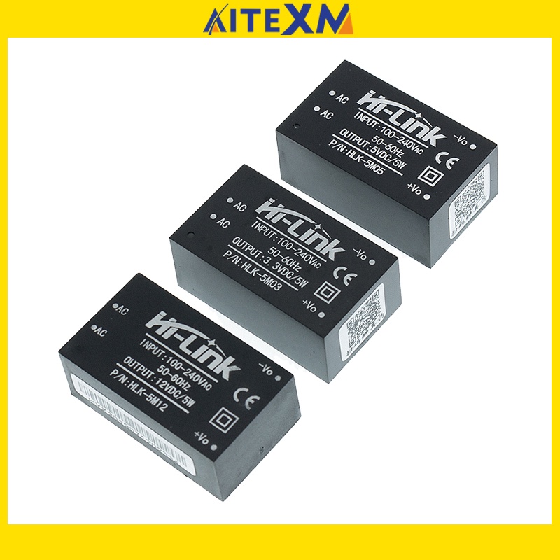 Hlk-5M03 Hlk-5M05 Hlk-5M12 5W Ac-Dc 220V To 12V/5V/3.3V โมดูลพาวเวอร์ซัพพลายแปลงอัจฉริยะ