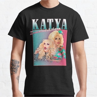 เสื้อยืดสีขาวเสื้อยืด พิมพ์ลาย Katya Zamolodchikova สไตล์วินเทจ สําหรับผู้ชาย และผู้หญิงS-4XL