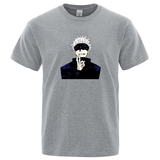 เสื้อยืด พิมพ์ลายอนิเมะ Jujutsu Kaisen Gojo Satoru สไตล์ฮิปฮอป ฮาราจูกุ สตรีท เหมาะกับฤดูร้อน แฟชั่นสําหรับผู้ชาย